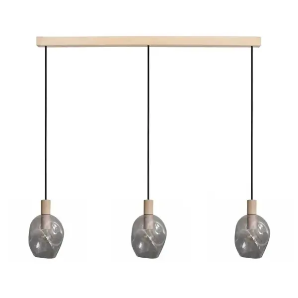 Suspension Tosel Vingolf Verre Bar Gris D 60 X H 100 Cm