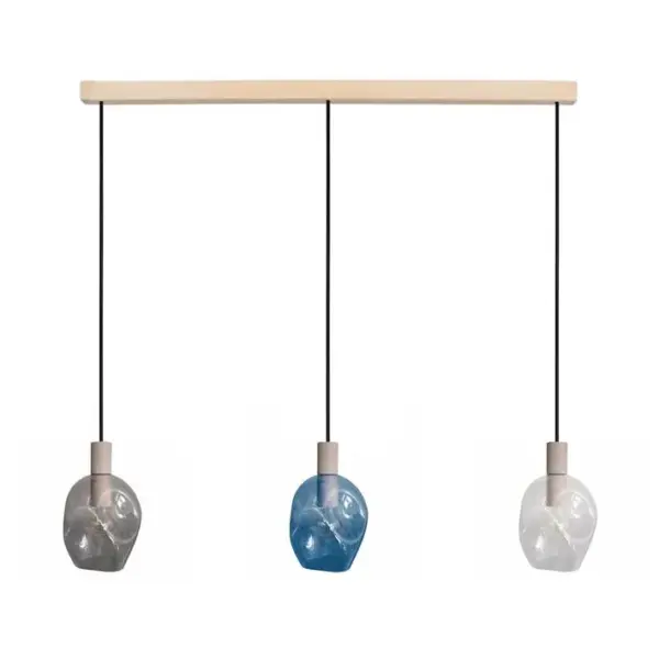 Suspension Tosel Vingolf Verre Bar Blanc D 60 X H 100 Cm