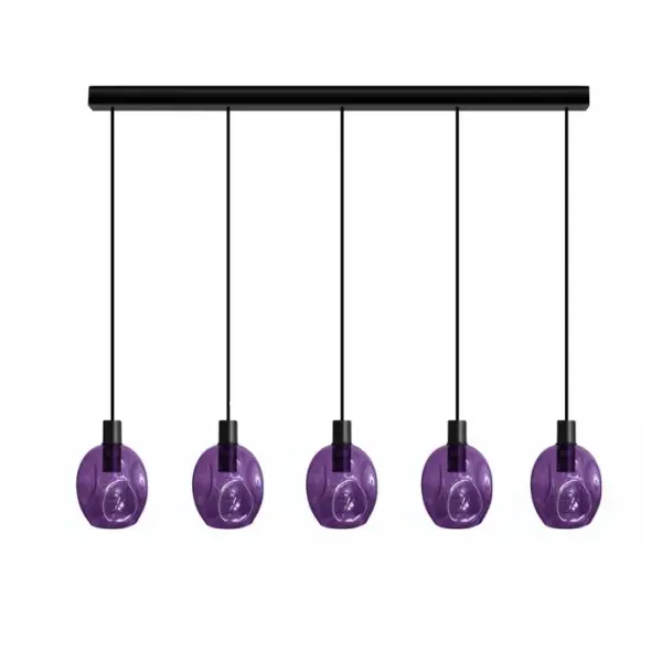 Suspension Tosel Vingolf Verre Bar Violet D 60 X H 100 Cm