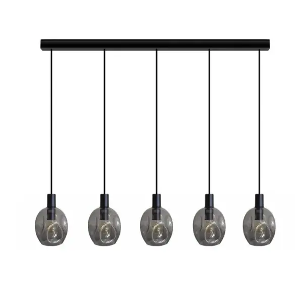 Suspension Tosel Vingolf Verre Bar Gris D 60 X H 100 Cm