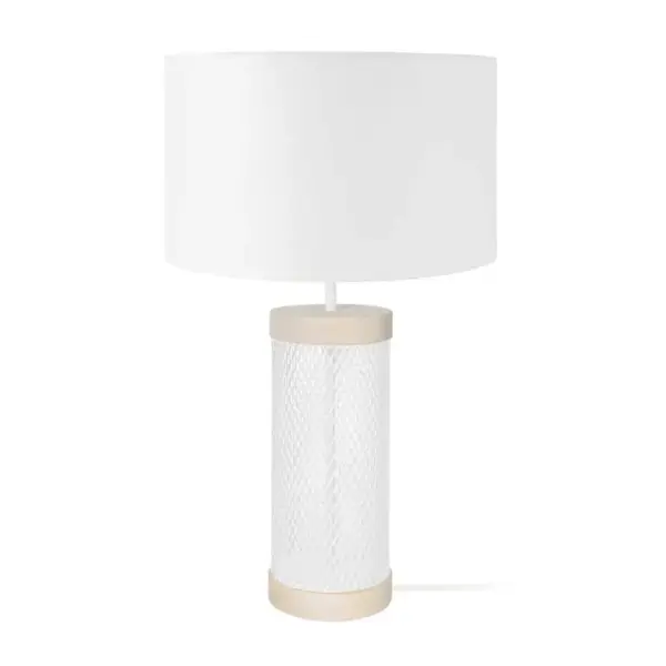 Lampe à Poser Tosel Adonis Tissu Poser Empire D 30 X H 50 Cm