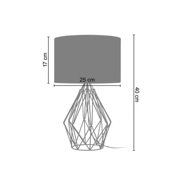 Lampe à Poser Tosel Aberdeen Tissu Colonne Jaune D 25 X H 41 Cm