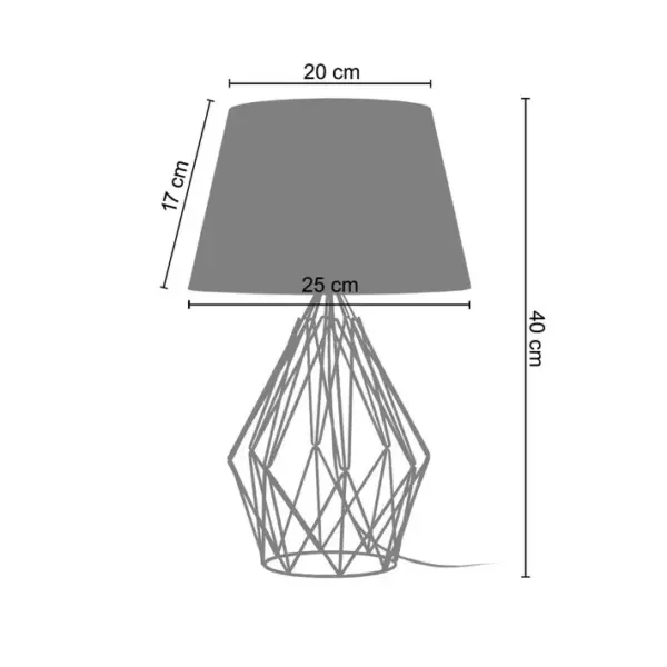 Lampe à Poser Tosel Aberdeen Tissu Colonne Jaune D 25 X H 40 Cm