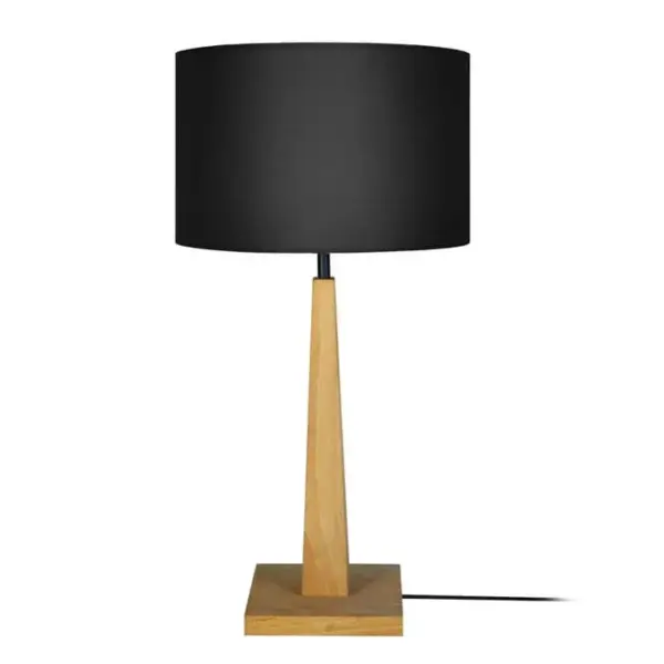 TOSEL Lampe à Poser Tosel Nidra Tissu Droit Bleu D 30 X H 54 Cm