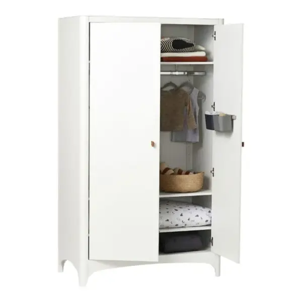 LEANDER Armoire Classic 2 Portes - Blanc