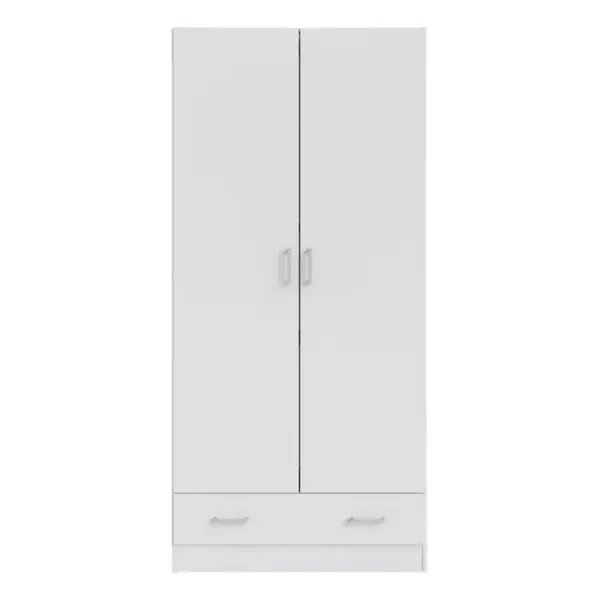 Armoire 2 portes L.80 cm SPACE blanc