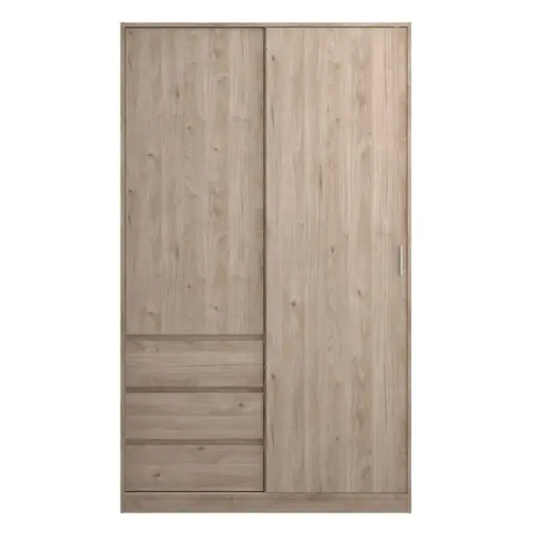 Armoire 2 portes 3 tiroirs L.118,5 cm BEST imitation chêne