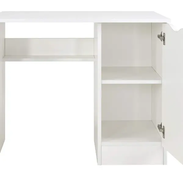 Bureau Blanc Avec Étagère Roma