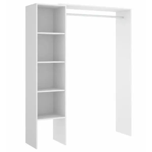 Armoire Placard Extensible Coloris Blanc -140-110x40x187cm