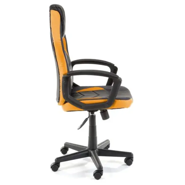 Fauteuil Gaming Fg19 Noir Et Orange Simili