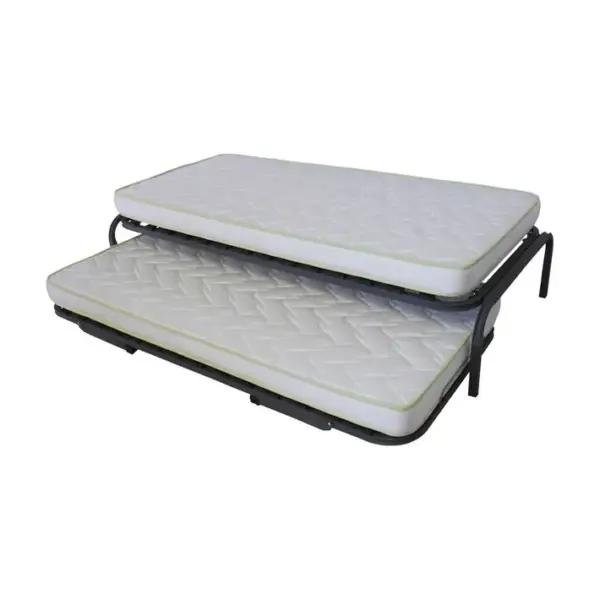 Pack Lit Gigogne Avec 2 Matelas Strata 80x190 Cm