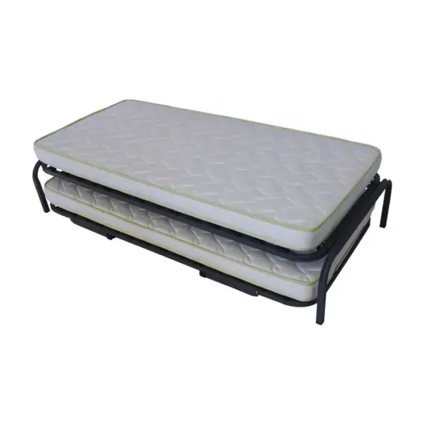 Pack Lit Gigogne Avec 2 Matelas Strata 80x190 Cm