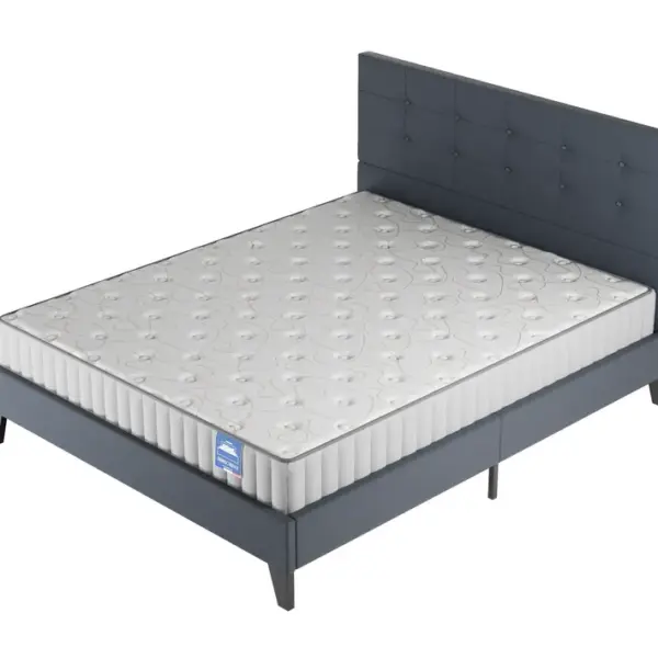 Ensemble Matelas + Lit Avec Tête De Lit 120x190 Cm, Orionis 22cm D?épaisseur à Mémoire De Forme