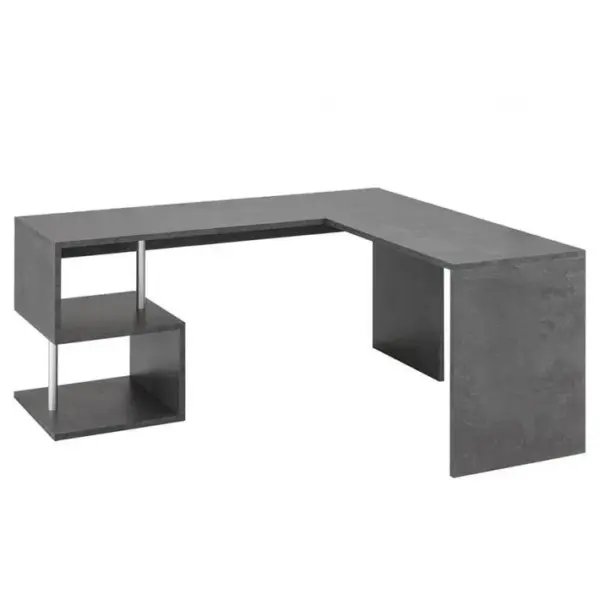 Bureau Dangle Moderne 180x160 Gris Anthracite Design Contemporain Robert