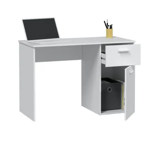 Bureau En Aggloméré Blanc 73x108x50cm