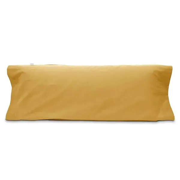 Taie Doreiller En Percale De Coton Pure 45x110 Cm Moutarde