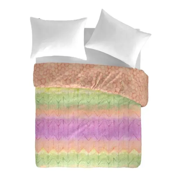 Housse De Couette Réversible En Coton Mika A-b 200x200 Cm Multicolore