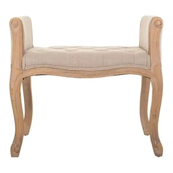 WANDERLUST DECO Banc En Bois Antique Beige 71x48x45/60 Cm