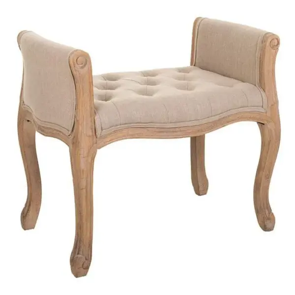 WANDERLUST DECO Banc En Bois Antique Beige 71x48x45/60 Cm