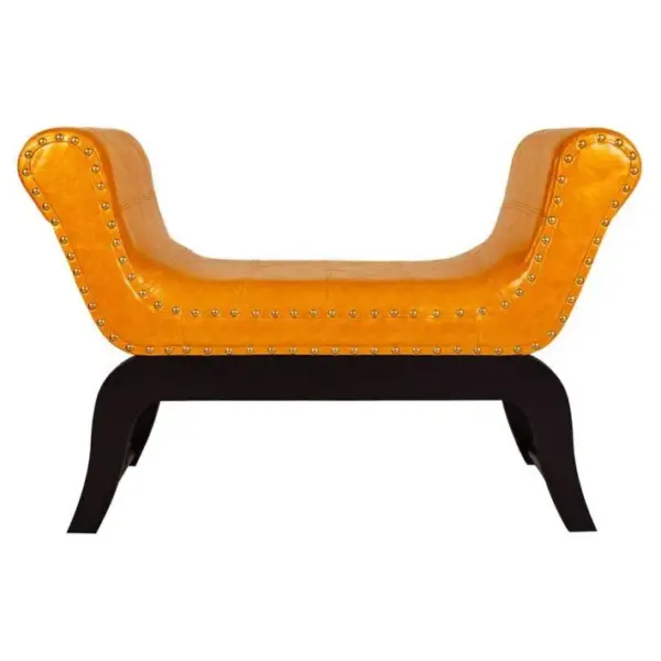 Banquette En Éco-cuir Orange 90x40x65