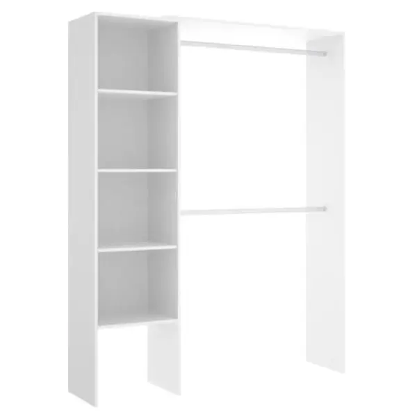 Dressing Extensible Mélamine Montage Réversible 1 Colonne Et 2 Penderies - L139.5 X P40 X H 187 Cm