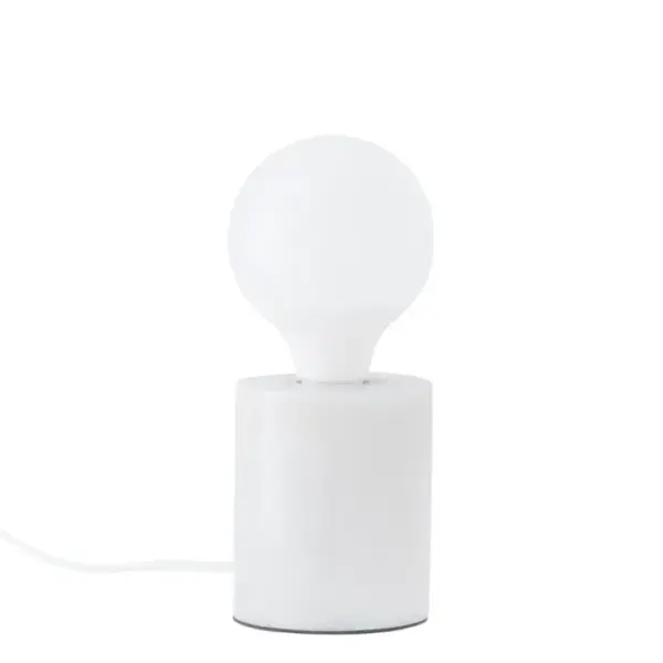 Lakshit - Lampe De Table En Marbre Blanc