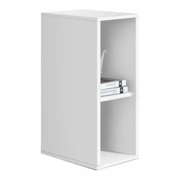 Bureau Avec Support De Lit + Étagères En Aggloméré Blanc 76,5x202x45cm