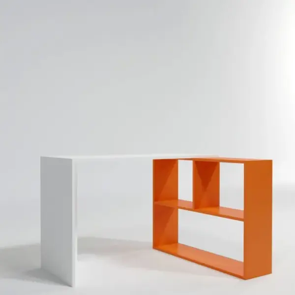 Bureau Dangle Laksan Blanc Et Orange