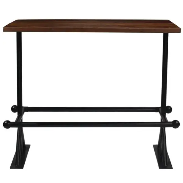 Table De Bar Bois Massif De Récupération Marron 150x70x107 Cm