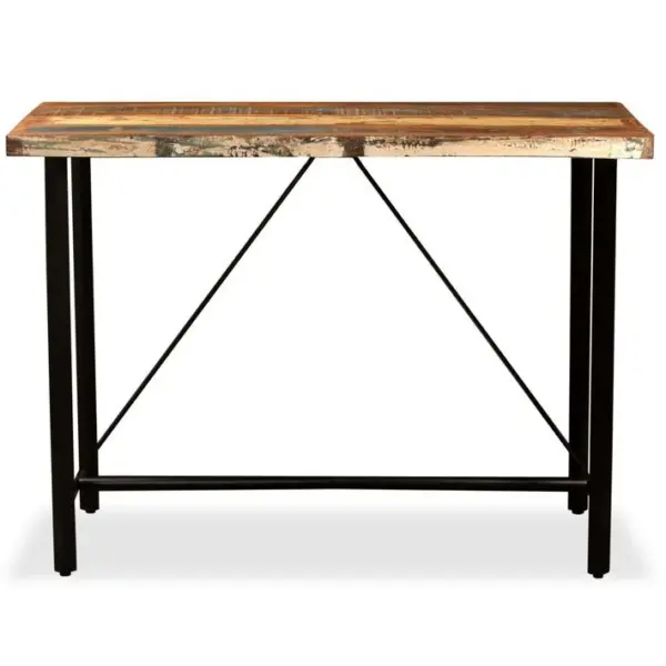 Table De Bar Bois Massif De Récupération 120 X 60 X 107 Cm