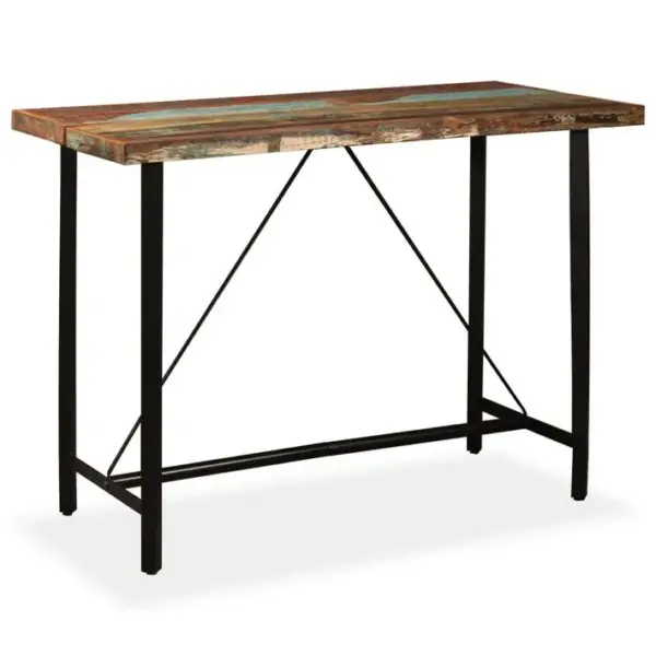 Table De Bar Bois Massif De Récupération 150 X 70 X 107 Cm