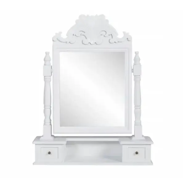 Coiffeuse Avec Miroir Pivotant Rectangulaire Mdf