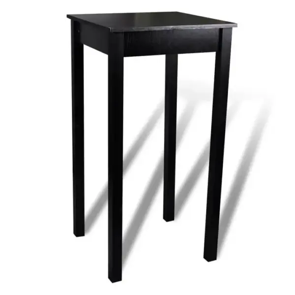 Table De Bar Noir Mdf 55 X 55 X 107 Cm