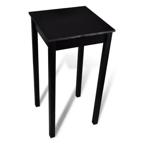 Table De Bar Noir Mdf 55 X 55 X 107 Cm