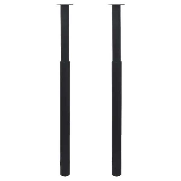 Pied De Table Télescopique 2 Pcs Noir 710 Mm - 1100 Mm