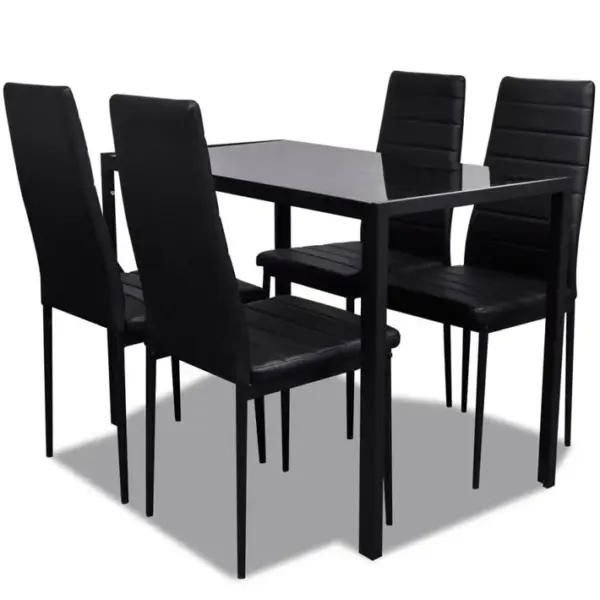 Ensemble De Table Pour Salle à Manger Cinq Pièces Noir