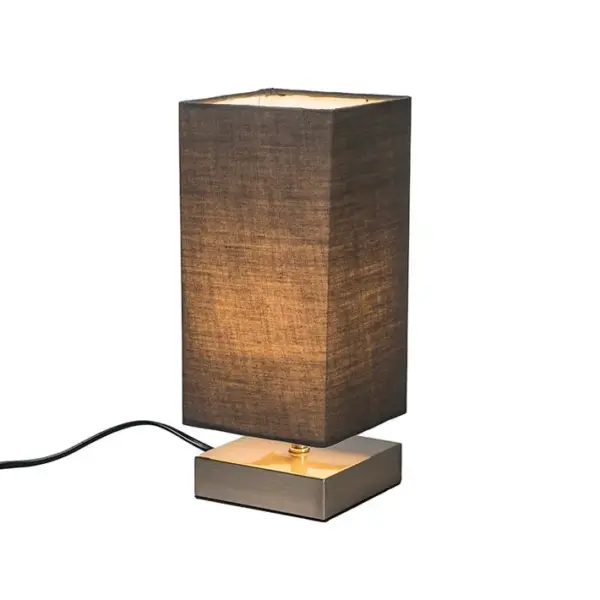 Lampe De Table Moderne Grise Avec Acier - Milo