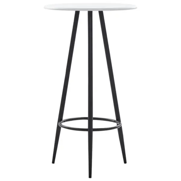 Table De Bar Blanc 60 X 107,5 Cm Mdf