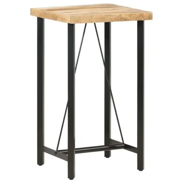 Table De Bar 60x60x107 Cm Bois De Manguier Brut