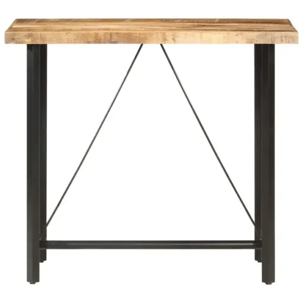 Table De Bar 120x58x107 Cm Bois De Manguier Brut