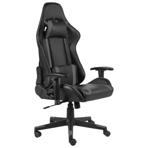 Fauteuil Gamer Pivotant Gris Pvc