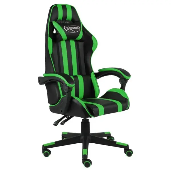 Fauteuil Gamer Noir Et Vert Similicuir