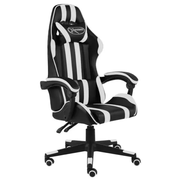 Fauteuil Gamer Noir Et Blanc Similicuir