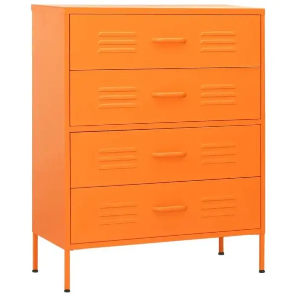 Commode Orange 80x35x101,5 Cm Acier