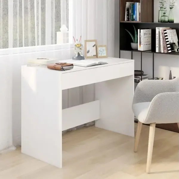 Bureau Blanc 101x50x76,5 Cm Aggloméré