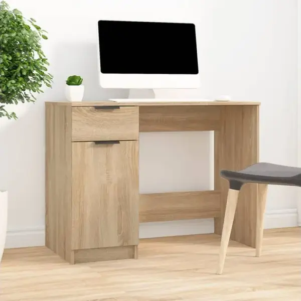 Bureau Chêne Sonoma 100x50x75 Cm Bois Contreplaqué