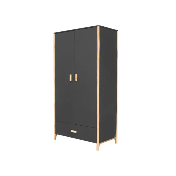 Oceane - Armoire Canne Rotin - Ardoise