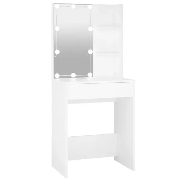 Coiffeuse - Table De Maquillage Avec LED Blanc 60x40x140 Cm