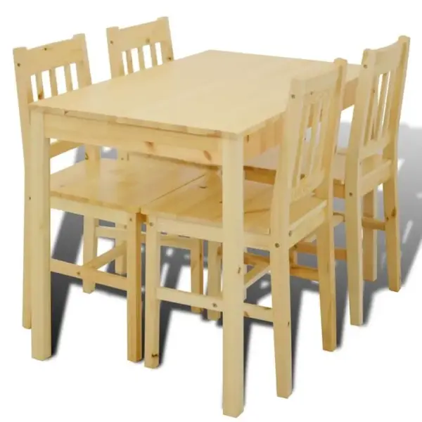 Ensemble Table à Manger Avec 4 Chaises - Ensemble Table Et Chaises En Bois Naturel