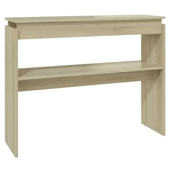 Table Console, Table Dentrée, Console Meuble Chêne Sonoma 102x30x80 Cm Bois Dingénierie